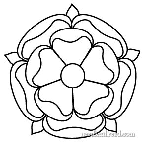 tudor rose template to print